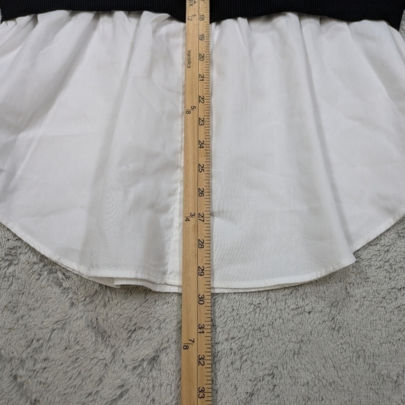 Joie Sweater Women's XL Brown Black Houndstooth Button Up Shirt Tail Preppy - Picture 5 of 7